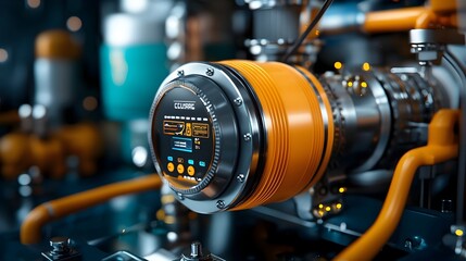 Detailed 3D showcasing an electric generator that utilizes a clean fuel combustion process highlighting the production of eco friendly sustainable energy through innovative and efficient machinery