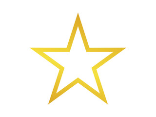 golden star frame outline aesthetic shine border vector design on transparent background