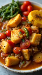 Jamaican Ackee and Saltfish with Plantains in a Traditional Island Style