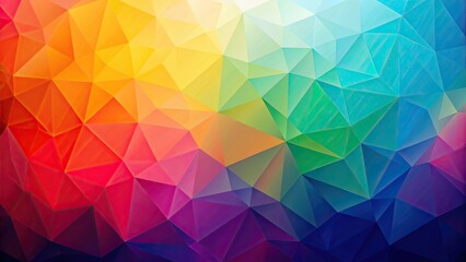 Colorful gradient polygon background with abstract triangular shapes, abstract, colorful, gradient, triangulated, geometric