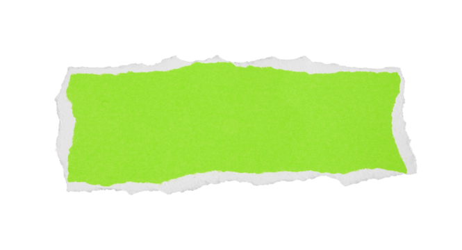 green torn paper copy space