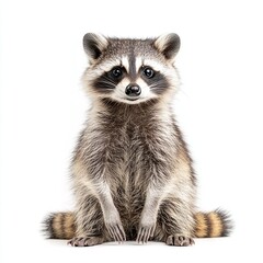 Obraz premium raccoon isolated on white background
