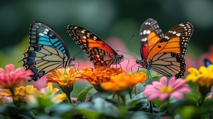 Fototapeta premium Butterflies in Bloom