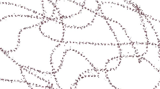 Animation of moving chains consisting of small rough elements.