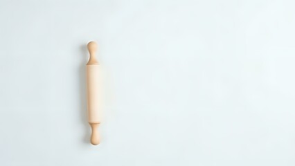 Rolling Pin on Soft Grey Background