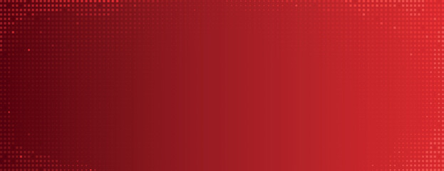 Red background with a gradient and dotted texture. The background is vibrant red, adding a dynamic and modern feel. Minimal halftone dotted texture vector background