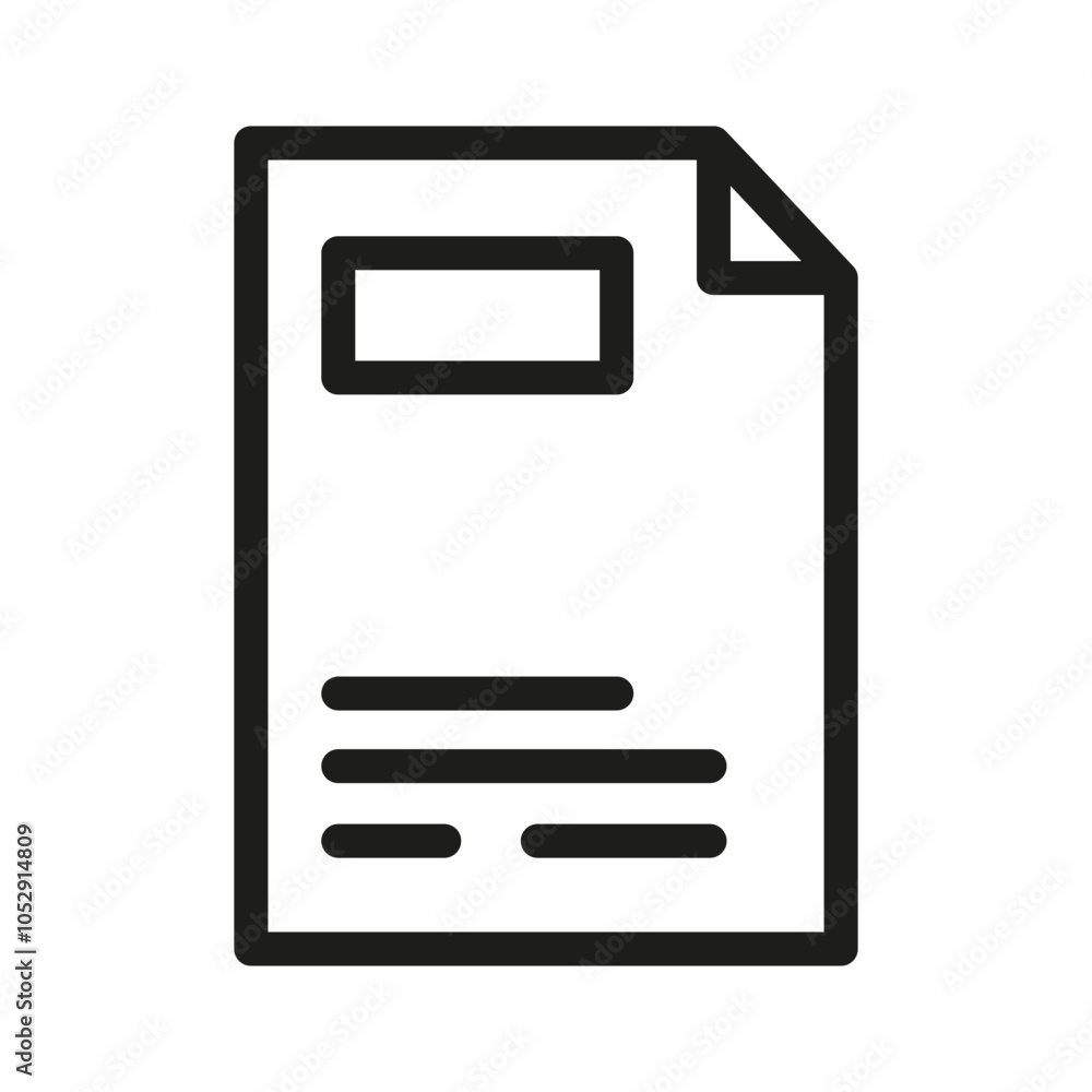 Poster document icon. simple form layout. paper sheet design. vector graphic.