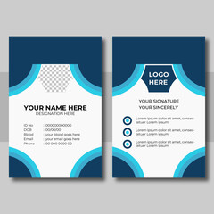 professional corporate id card template, clean id card design