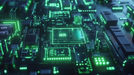 Fototapeta premium 2025 Circuit Board.