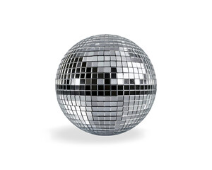 disco ball isolated on Transparent background.mirror ball background,disco glitter 