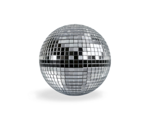 disco ball isolated on Transparent background.mirror ball background,disco glitter 