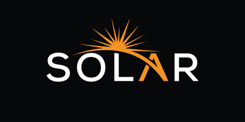 SOLAR typography, for Solar System Logo Design Inspiration 