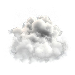 Bomb White Smoke splash with powder blast and particles. isolated on white and transparent background, png