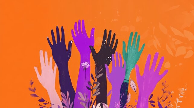 Symbolizing participation and togetherness in a multicultural community. 