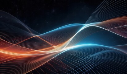 a close up of a computer screen with a glowing wave