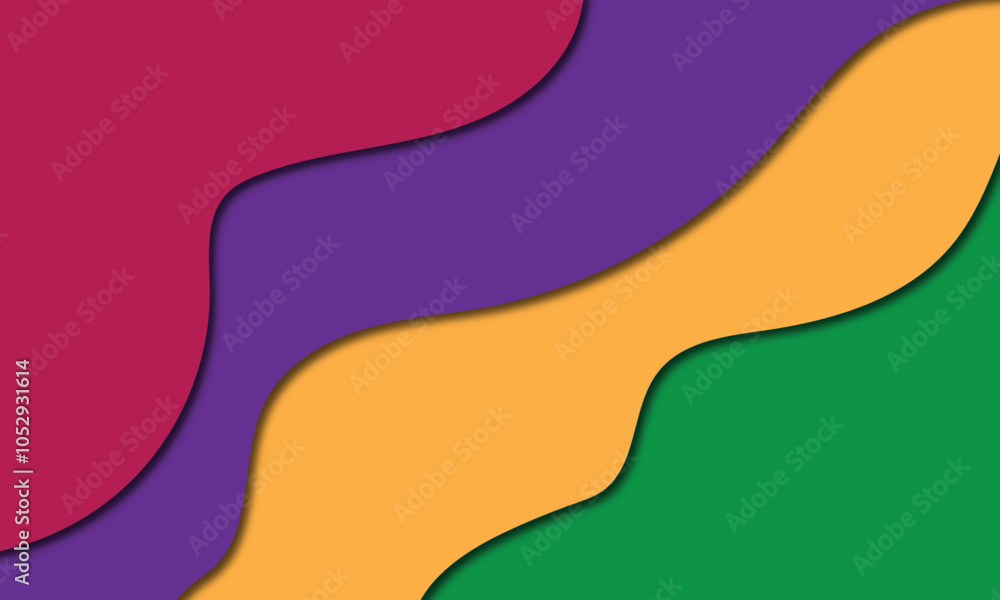 Poster modern abstract dynamic colorful background with different waves