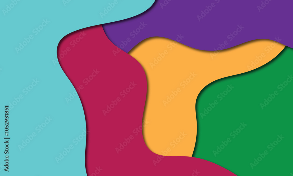 Fototapete modern abstract dynamic colorful background with different waves
