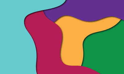 Modern Abstract Dynamic Colorful Background with Different Waves