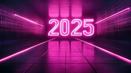 Obraz premium Neon 2025.
