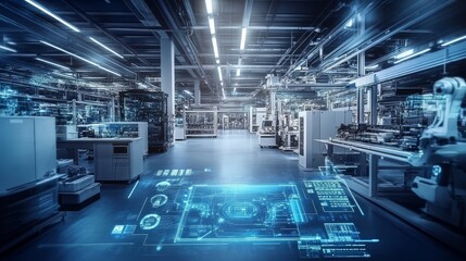 Obraz premium The role of automated production lines in optimizing industrial processes.