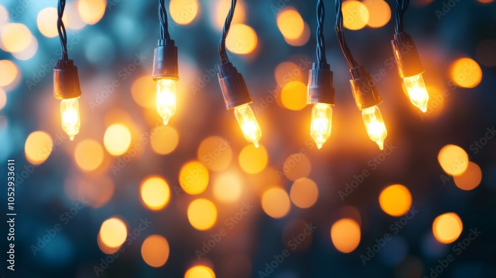 Poster cheerful lights creating a soft rustic mood