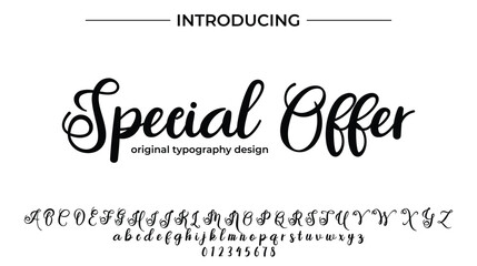 Special Offer Font Stylish brush painted an uppercase vector letters, alphabet, typeface