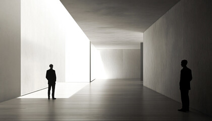 Obraz premium Minimalist and unique interior design in the house