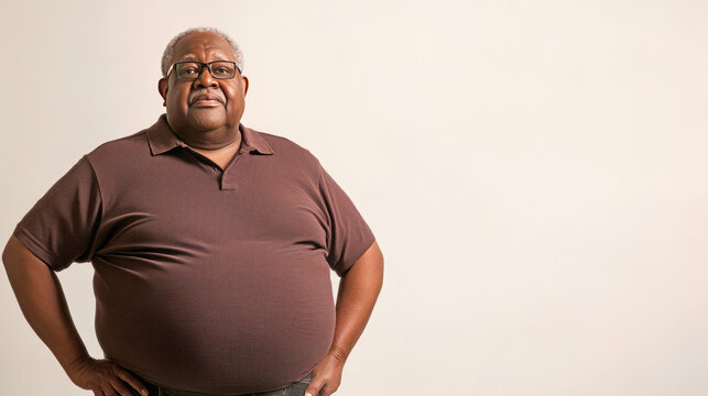 Elderly african american man posing with hand in pocket