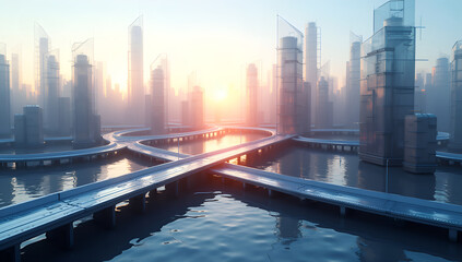 Abstract Metropolis: Lines and Light