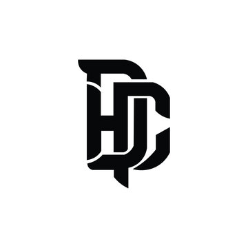 logo design letter HDC simple black