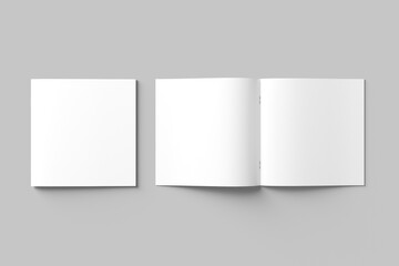 Fototapeta premium Square Brochure and Photobook Mockup