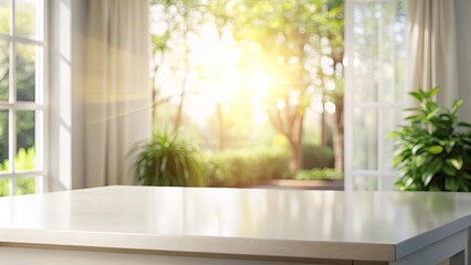 A Blank Canvas for Imagination, Bathed in the Warm Glow of the Sun Streaming Through Windows