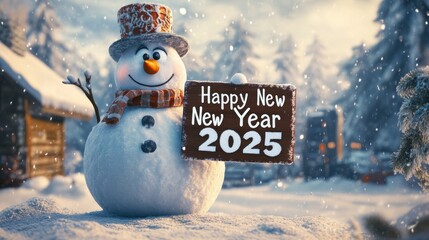Fototapeta premium Happy New Year 2025.