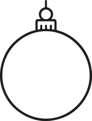 Christmas Bauble Icon Vector - Simple Design on White.