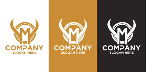 Initials m logo design. Initial Letter Logo.