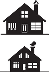 silhouette of houses