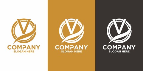 Initials V logo design. Initial Letter Logo.