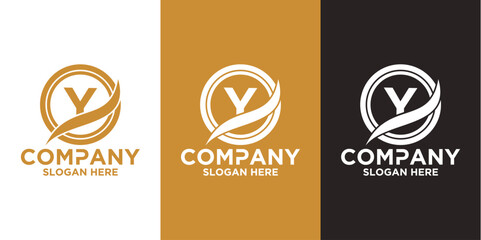 Initials y logo design. Initial Letter Logo.