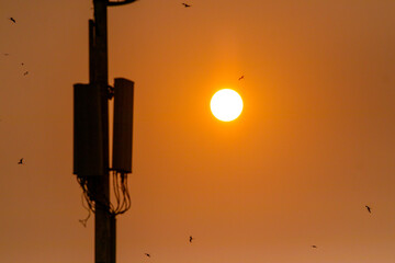 Obraz premium Sunrise at Copacabana Beach in Rio de Janeiro.
