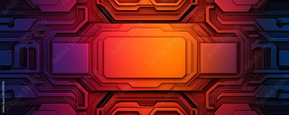 Poster futuristic digital background with vibrant colors and geometric patterns for creative projects and d