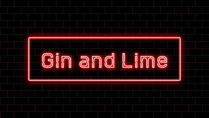 Gin and Lime のネオン文字