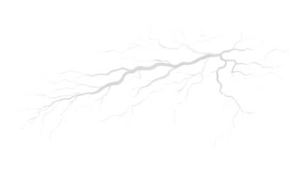Vector lightning on white background