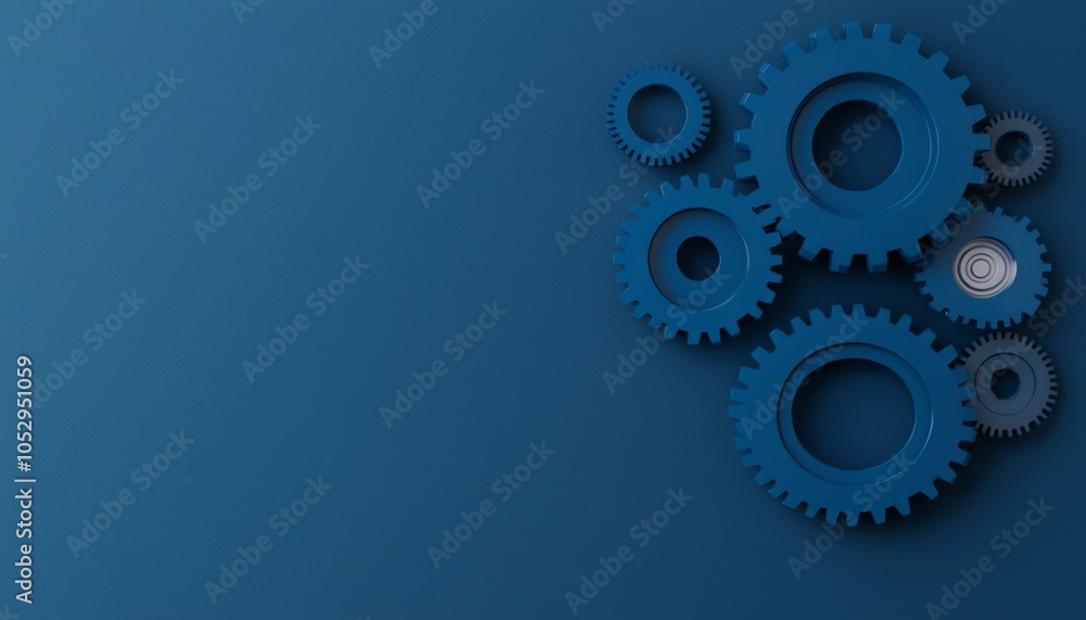 Poster exploring the intricate mechanisms of gears and their role in engineering and industrial application