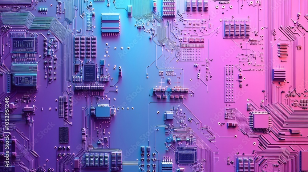 Poster exploring the vibrant intersection of technology and art a journey through colorful circuit designs 