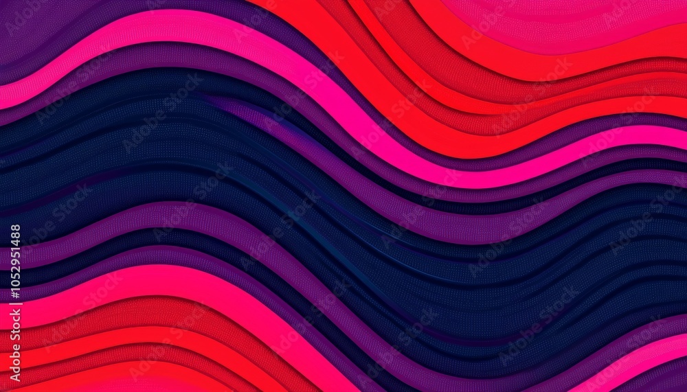 Poster vibrant waves of color a dynamic abstract design in bold reds and pinks for modern visual arts and d