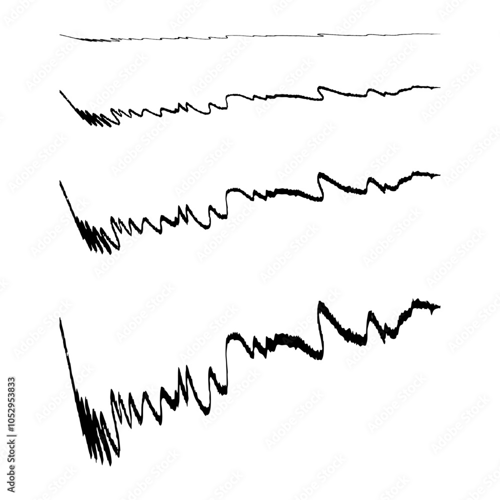 Poster hand drawn irregular lines. abstract wave patterns. dynamic sketchy strokes. vector illustration.