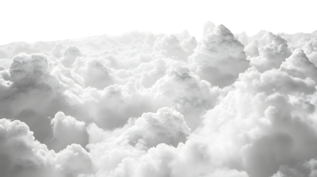 White clouds on white background