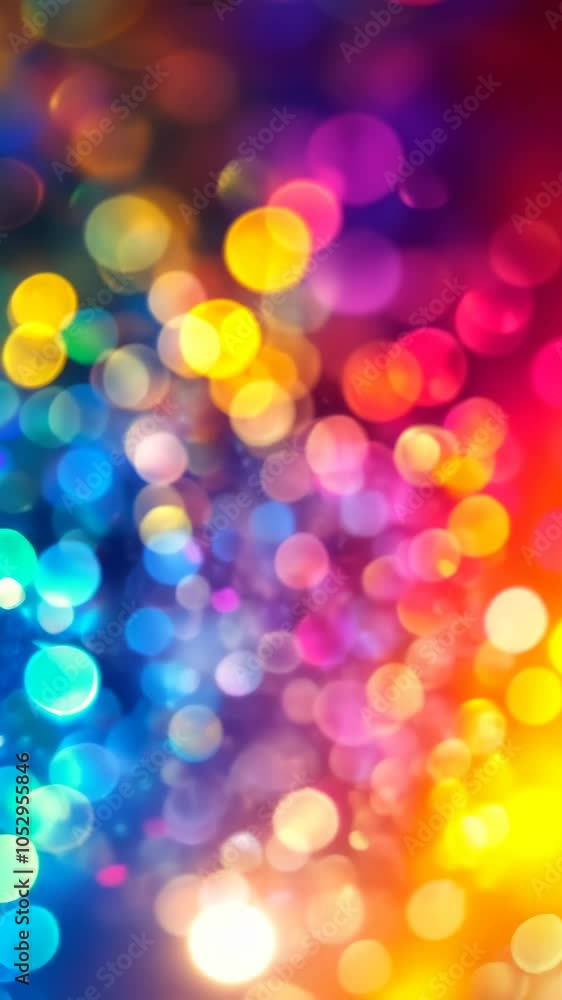 Aufkleber colorful abstract bokeh background with vibrant lights and blurred effect