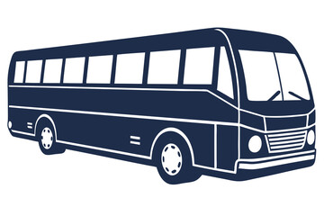  Big tour bus vector illustration isolated on white background