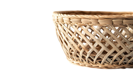 Fototapeta premium Wicker basket on a white background